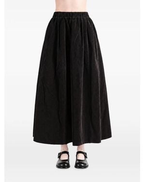 Casey Casey Ghosty Corduroy Elasticated Midi Skirt - Black