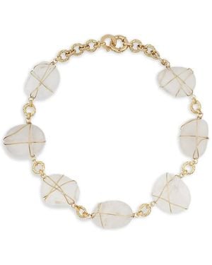Gas Bijoux Collana Con Pietre - Metallizzato