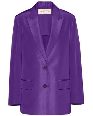 Valentino Garavani Jas Met Enkele Rij Knopen - Paars