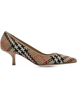 Burberry Check Dame Pumps - Metallic