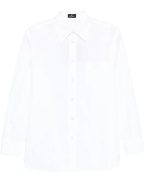 Etro Chest-Pocket Cotton Shirt - White