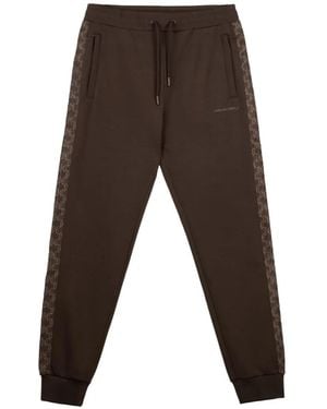 KARL LAGERFELD Logo-Pattern Track Trousers - Grey
