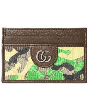 Gucci Tarjetero Gg Con Motivo Militar - Gris
