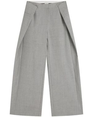 St. Agni Tailored Fold Pants - Gray