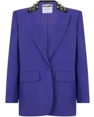 Moschino Single-Breasted Blazer - Blue