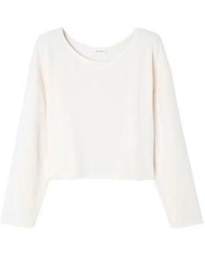 American Vintage Cropped Sweatshirt - White