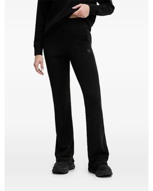 DKNY Waffle Flared Track Trousers - Black