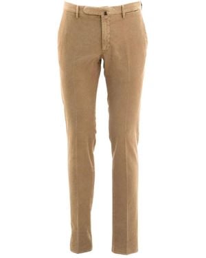 Incotex Pressed-Crease Trousers - Natural