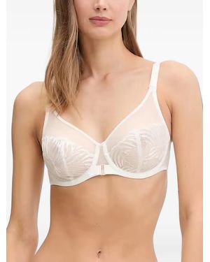 Chantelle Sujetador Legend Con Bordado Y Panel De Malla - Blanco