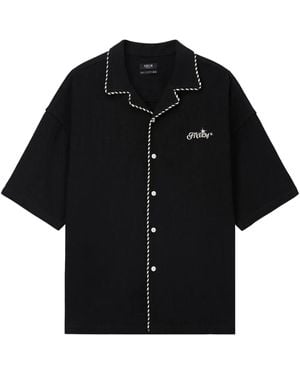 FIVE CM Camisa de mezcla de lino - Negro