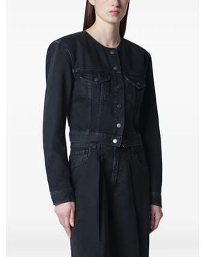 Haikure Shirley Bull 44 Buttoned Cropped Jacket - Blue