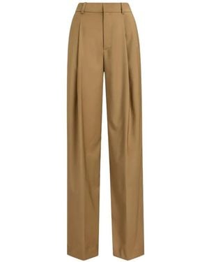 Ralph Lauren Pleated Wool Pants - Natural