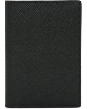 Smythson Panama Passport Cover - Black