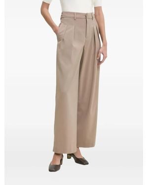 Calvin Klein Pleat-Detailing Trousers - Natural