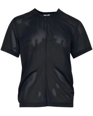 Noir Kei Ninomiya Sheer Ruched-Back T-Shirt - Black