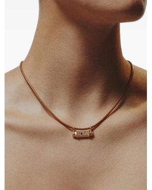 Marie Lichtenberg Locket Ruby Necklace - Brown