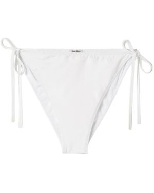 Miu Miu Jersey Bikini Bottoms - White