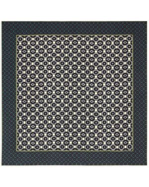 Dries Van Noten Geometric-Pattern Silk Scarf - Black