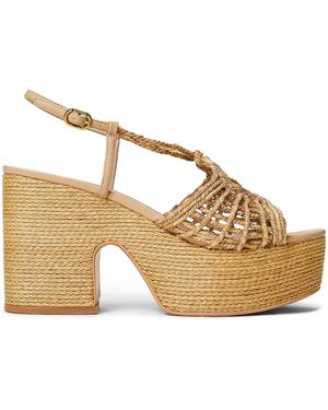 Twinset 100Mm Woven Espadrilles - Natural