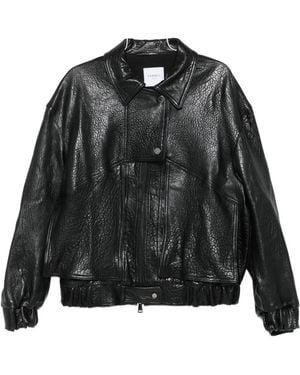 Cassell Button Zip Bomber Jacket - Black