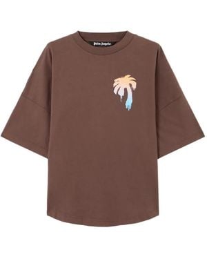 Palm Angels Palm Graphic Oversized T-Shirt - Brown