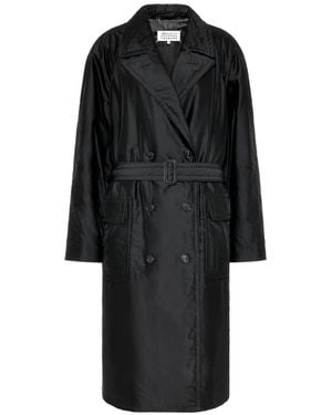 Maison Margiela Double-Breasted Coat - Black