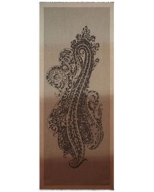 Etro Paisley-Pattern Scarf - Brown