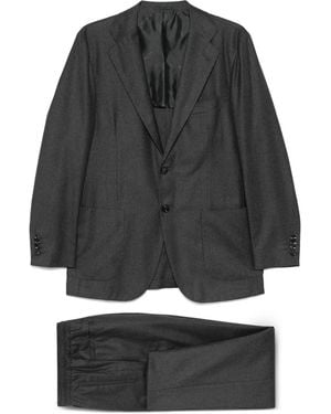 Kiton Single-Breasted Suit - Black