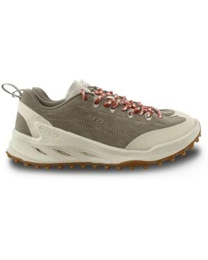 Keen Jasper Zionic Suede-Panelled Trainers - Grey