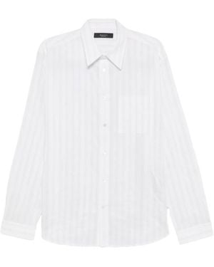 Gucci Striped-Pattern Chest-Pocket Shirt - White