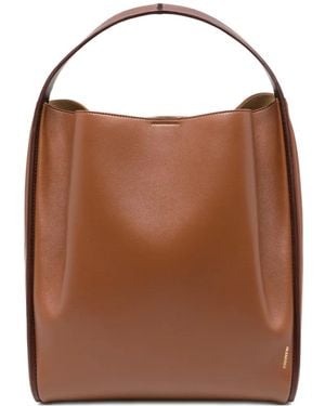 Jil Sander Pivot Leather Tote Bag - Brown