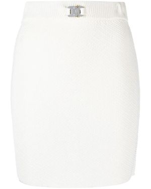 1017 ALYX 9SM Buckle-Detail Knit Miniskirt - White