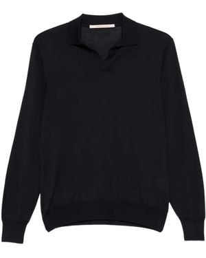 hindustrie Pull En Laine À Col Polo - Noir