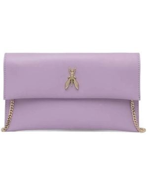 Patrizia Pepe Clutch Mit Logo-Schild - Lila
