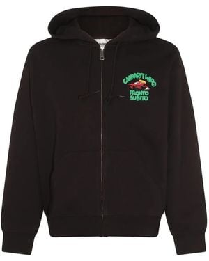 Carhartt Logo-Print Zip-Up Hoodie - Black