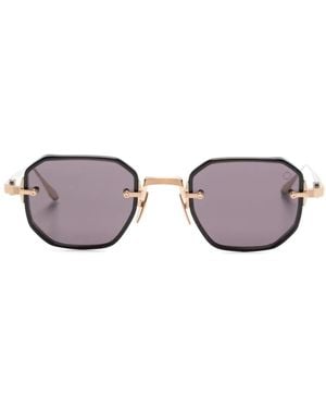 Akoni Geometric-Frame Sunglasses - Metallic