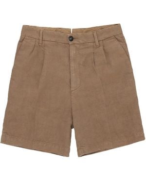 Fortela Side-Pocket Button-Fastening Shorts - Brown