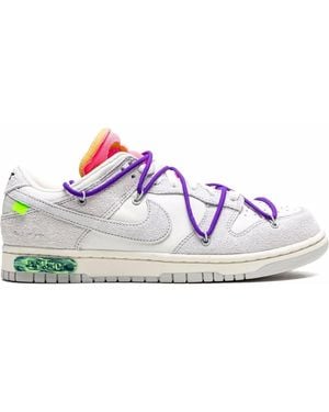 NIKE X OFF-WHITE Dunk Low "Lot 15" Sneakers - Grey