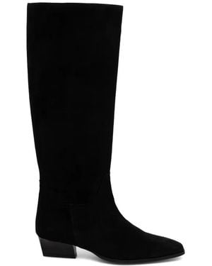GANT Suede Knee-High Boots - Black