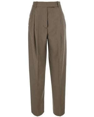 Rohe Daria Pleated Trousers - Natural