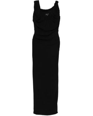 Vivienne Westwood Drapiertes Ginnie Amber Maxikleid - Schwarz