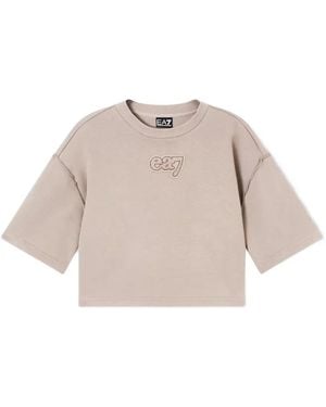 EA7 Logo-Patch T-Shirt - Natural