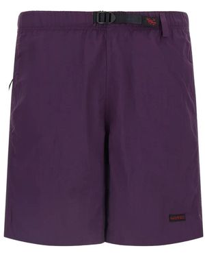 Gramicci Integrated-Belt Bermuda Shorts - Purple