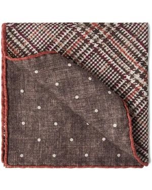 Brunello Cucinelli Silk Pocket Square - Brown