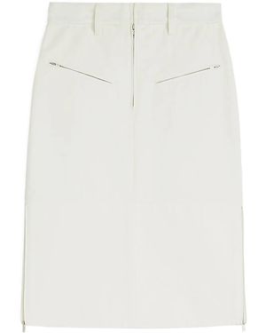 Jil Sander Denim Midi Skirt - White