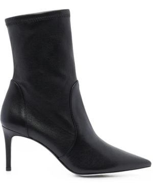Stuart Weitzman Stuart Power Pointed-Toe Ankle Boots - Black