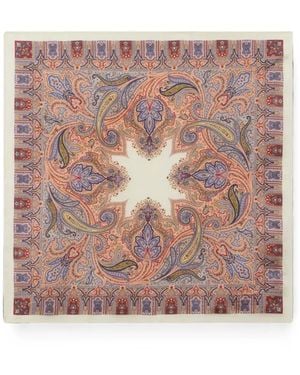 Etro Paisley-Print Pocket Square - Pink
