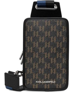 Karl Lagerfeld K/Monogram zip belt bag - Negro