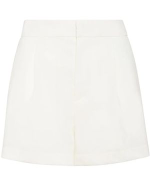 Philipp Plein Logo-Plaque Satin Shorts - White