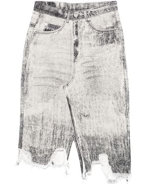 CAMPERLAB Falda Midi Vaquera - Gris